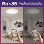 JVURICE LED Deckenleuchte Rund Dimmbar mit Fernbedienung – 3000K-6500K & RGB für alle Räume – Bild 4