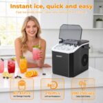 GUIVACI Eiswürfelmaschine mit Selbstreinigung – 12 kg/24h, tragbar mit Griff – Bild 2