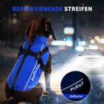 PcEoTllar Wasserdichte Hundejacke mit Geschirr – Reflektierender Wintermantel für kleine Hunde – Bild 5