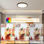 muyuua LED Deckenlampe Ø22cm 15W – Warmweiss IP44 für Bad, Küche & Flur – Bild 4