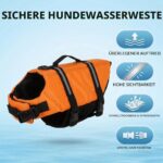 Satiskid Hundeschwimmweste Grösse S – Rettungsweste mit Griff & Reflektoren für kleine Hunde – Bild 3