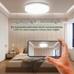 MGEELED LED Deckenleuchte 36W 4300LM 3000K – Energiesparend für Badezimmer & Wohnräume Ø23cm – Bild 4
