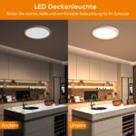 YiLaie 2er Set LED Deckenleuchte Ø30cm 24W 2640lm – Flache Deckenlampe IP44 für Bad & Küche – Bild 2