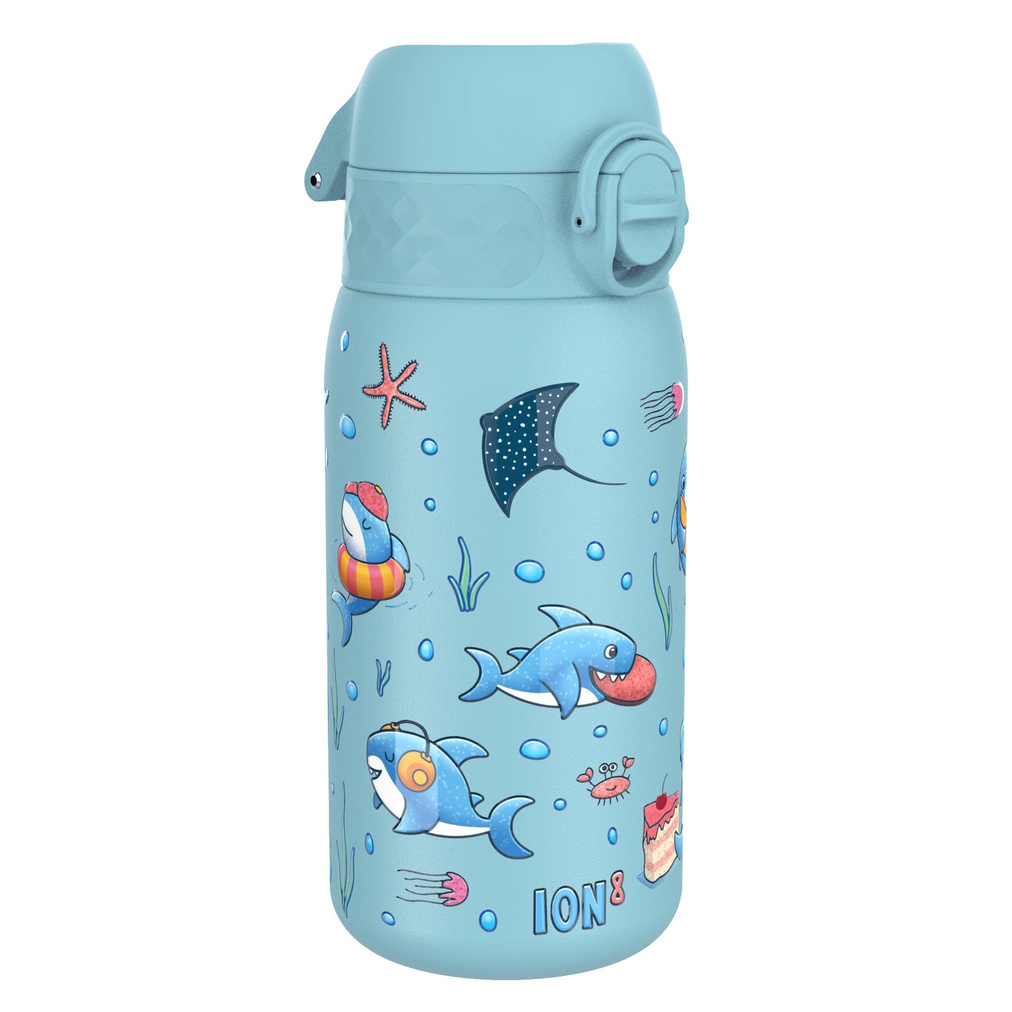 ion8 Kinder Trinkflasche 400ml Edelstahl – Auslaufsicher mit Einhandöffnung
