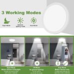 LEZOE 30cm LED Deckenleuchte mit Bewegungsmelder – 24W dimmbar, 2400lm für Badezimmer & Flur – Bild 7