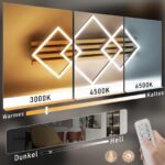 GBLY LED-Deckenleuchte 70cm Holz – Dimmbar mit Memory-Funktion für Wohnzimmer & Schlafzimmer – Bild 2