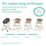 Bebeconfort Timba 2 Hochstuhl mit Kissen – Mitwachsender Holzhochstuhl ab 6 Monaten bis 110 kg – Bild 4