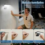 JESLED 90-LED Solarleuchte mit Bewegungsmelder & Fernbedienung – IP65 Sicherheitswandleuchte für Aussen, 2er Set – Bild 4