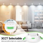 GeyouLux LED-Einbaustrahler 6er Set, 7W 700lm Dimmbar – Flache Deckenspots für Bad & Küche – Bild 3