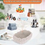 Cinnani 3er Set Aufbewahrungskorb aus Baumwollseil – Stapelbare Organizer für Kinderzimmer – Bild 5