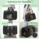 KOUHA Faltbare Haustiertransporttasche 45x30x30 cm – Flugtauglich für Katzen & Hunde bis 5kg – Bild 6
