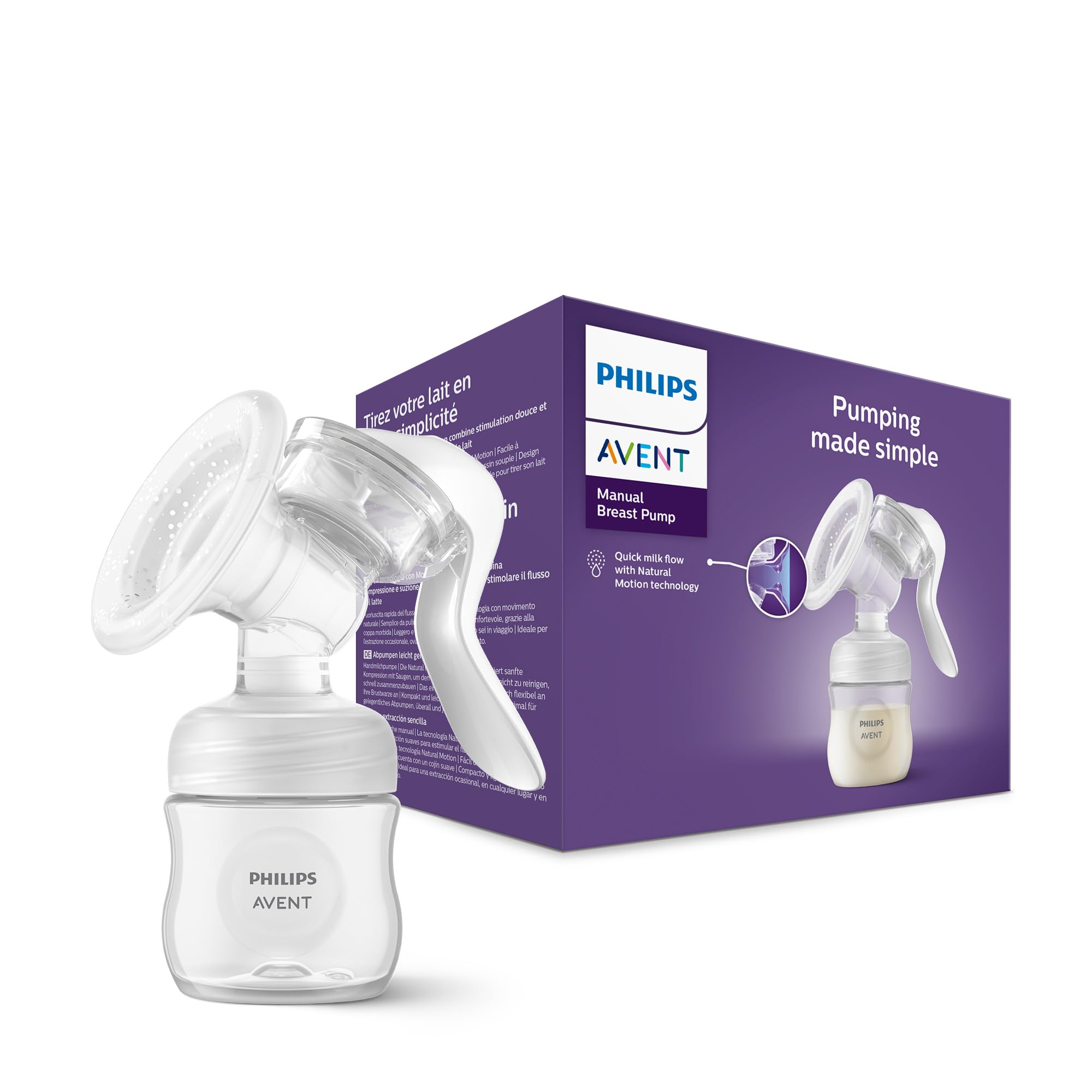 Philips AVENT Handmilchpumpe mit Natural Motion – Effizientes Abpumpen für stillende Mütter