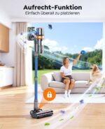 INTETURE Akku Staubsauger 650W/55kPA – Kabellos mit Wandladestation & Matratzenreinigung – Bild 8