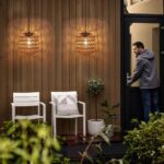 pearlstar Solar-Hängeleuchte Boho Rattan – Wetterfeste Gartenlampe mit Metallkette – Bild 6
