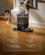oneisall 5L Futterautomat mit 2 Edelstahlnäpfen – Automatische Katzenfütterung mit Timer & Sprachaufnahme – Bild 9