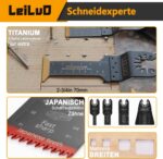LEILUO 158-teiliges Multitool Zubehör-Set – Sägeblätter & Schleifer für DeWalt & Makita – Bild 5