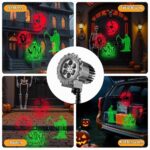 RIRIDAMAI 3D Halloween Outdoor Projektor – 180° verstellbar, IP44 wasserdicht für Garten & Party – Bild 7