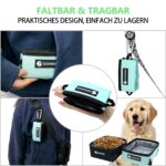 COOWONE Faltbarer Hundenapf 2er Set – Tragbarer Reisenapf mit Karabiner für Hunde & Katzen – Bild 2