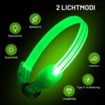 YFbrite LED-Hundehalsband Grün S aufladbar – 500m Sichtbarkeit für sichere Nachtspaziergänge – Bild 2