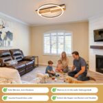 GBLY LED Deckenleuchte 38cm Holz – 24W Warmweiss 3000K für Wohnzimmer & Schlafzimmer – Bild 8