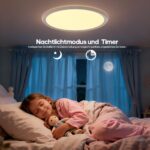 JVURICE LED Deckenleuchte Rund Dimmbar mit Fernbedienung – 3000K-6500K & RGB für alle Räume – Bild 6