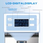 HOMCOM Kommerzielle Eiswürfelmaschine 45 kg/24H – LCD-Display & Selbstreinigung für Bar & Café – Bild 4