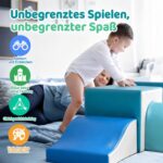GeerWest Schaumstoff Bausteine Set mit 4 PU-Leder Softblöcken – Montessori Kletterspielzeug für Kleinkinder – Bild 5