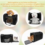 Druuzyl Transporttasche 51x33x33cm – Faltbare Hundebox & Katzentransportbox bis 7,5kg – Bild 5