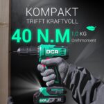 DCA 20V Akku-Schlagbohrschrauber 40 Nm – Profi-Bohrmaschine mit 22500 Schlägen/min – Bild 2
