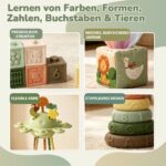Auezona 5-in-1 Montessori Spielzeug ab 6 Monate – Sensorik & Motorik Lernset – Bild 5