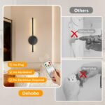 Dehobo LED Wandleuchte Akku 40 cm – kabellos dimmbar mit Fernbedienung, 2er Set – Bild 2