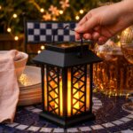 Festive Lights 17,5cm Solar Laterne mit flackernder LED-Flamme – Gartenbeleuchtung IP44 – Bild 2