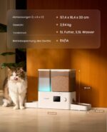 oneisall 2-in-1 Futterautomat & Trinkbrunnen 8,5L – Automatische Fütterung & Wasserspender für Katzen – Bild 8