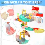 JoiTale Badespielzeug 37-teilig – DIY Kugelbahn mit Saugnaepfen fuer Kinder ab 2 Jahren – Bild 3