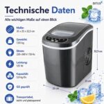 MS-Point Eiswürfelmaschine – Kompakter Ice Maker mit 2 Grössen & gekühltem Behälter – Bild 5