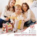 OESSUF Motorikwürfel 9-in-1 Bus – Montessori Holzspielzeug für Babys ab 1 Jahr – Bild 9