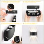 Oraymin 2er Set LED Wandleuchte IP65 6W – Warmweiss Aluminium für Innen & Aussen – Bild 7