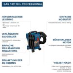 Bosch GAS 18V-10 L Industriestaubsauger – Akku-Nass-Trockensauger mit umfassendem Zubehör – Bild 4
