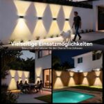 TECKNET Solar Wandleuchten 6er Set – IP66 Up & Down Solarlampen für Garten & Terrasse – Bild 7