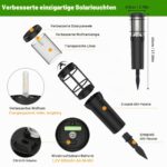 Czoele Solarleuchten für Aussen 4er Set – Warmweiss Gartenbeleuchtung mit 900mAh – Bild 3