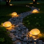 Hqynss Solar-Steinleuchten 2er Set Warmweiss – IP67 Wasserdicht für Garten & Terrasse – Bild 5