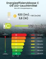 Ledronix LED Wandlampe mit G9 Austauschlampe – IP54 Aussen-Wandleuchte mit einstellbarem Lichtstrahl – Bild 3