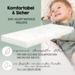 roba Babybett Little Stars 70x140 cm – Umbaubares Kinderbett mit Komplettausstattung – Bild 7