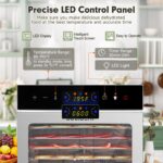 SUCISENI 800W Dörrautomat mit 18 Ablagen – Profi-Dehydrator mit Edelstahl & Touch-Control – Bild 3