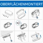 ANWIO LED Deckenleuchte 14W IP54 – Neutralweiss 4000K Ovalleuchte für Innen & Aussen (2er Set) – Bild 5