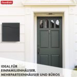 Floordirekt Moderner Briefkasten Jean Anthrazit – Sicherer Paketbriefkasten mit Zeitungsfach – Bild 5