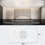 Tetipa LED Deckenleuchte 100cm Dimmbar – Fernbedienung & App Farbwechsel – Bild 4