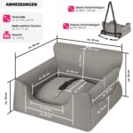 tectake® Hundeautositz Milow – Sicherer Autositz für kleine & grosse Hunde – Bild 6