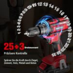 MHPRO Akkuschrauber 21V mit 2x2.0Ah Akku – 42Nm 3-in-1 Bohrmaschine für Heimwerker – Bild 4