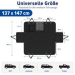 Sosayet Hundedecke Auto 137x147 cm – 4-in-1 Autoschondecke mit Sichtfenster & Sicherheitsgurt – Bild 3